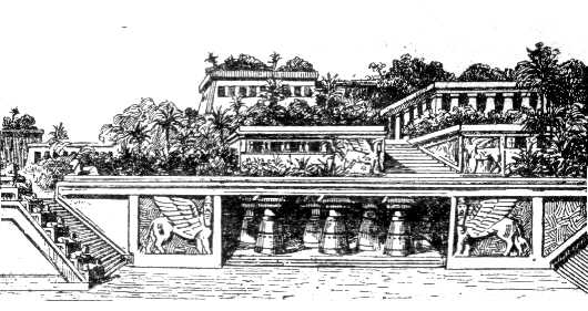 Pravděpodobná podoba visutých zahrad královny Semirades.